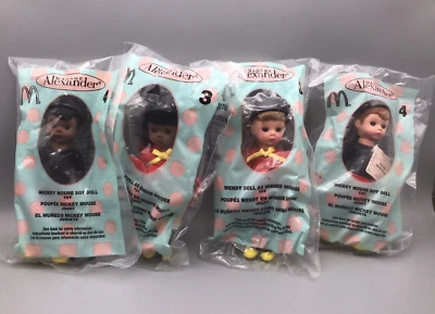 Juego completo de 4 muñecas Madame Alexander McDonalds 2004 Mickey y Minnie Mouse Foto 1 de 4