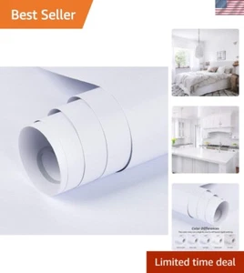 15.7" x 118" Matte White Wallpaper White Contact Paper White Peel and Stick W... - Picture 1 of 10