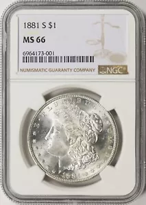 1881-S 1 $ Morgan Dollar NGC MS66 - Bild 1 von 4