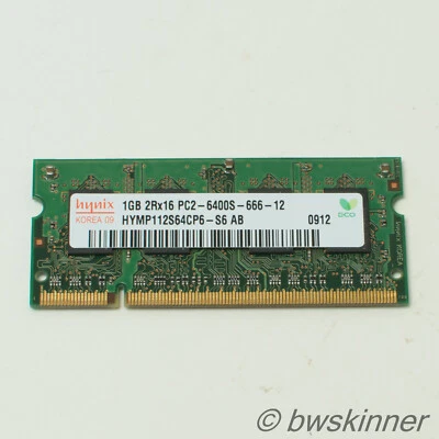 1GB 2RX16 PC2-6400S-666-12 800MHz Hynix RAM Module. HYMP112S64CP6-S6 AB. - Image 1 of 2