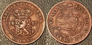 Netherlands - Willem III - 1/2 Cent 1857 !! KM#306 - Picture 1 of 1