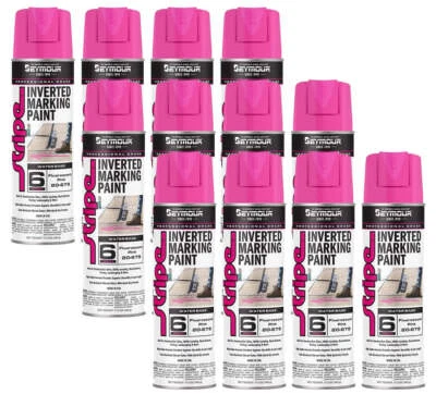 SEYMOUR OF SYCAMORE 12PK Seymour 20-679 Inverted Pink Landscaping Construction Marking Paint 17 oz