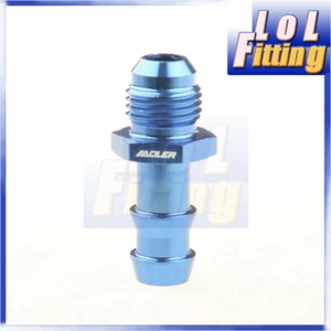 -6 AN AN6 Male Flare To 10mm Hose Barb Adapter Fitting Blue - Picture 1 of 5