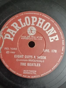 THE BEATLES INDIA mega rare 78 RPM record I'm A loser/Eight Days A Week Orig 10" - Picture 1 of 7