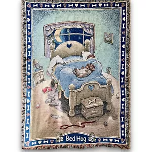 "Coperta Arazzo Danbury In Nuova di Nuova Nuova LETTO HOG Yorkie Cane di Gary Patterson 70x50" - Foto 1 di 10