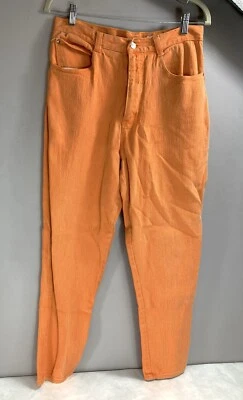 Pantalones de mezclilla Zana Di vintage para mujer talla 15/16 años 80 naranja informal tiro alto recto mamá Foto 1 de 4