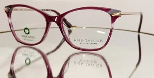 Originale ANN TAYLOR ATP825 C03 Eyeglasses PLUM New Plastic 51-16-135 PETITE - Picture 1 of 13