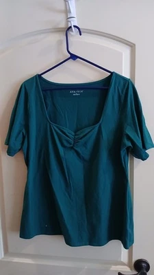 Ava And Viv XXL Women's Blouse Blue/Green  - Image 1 of 4
