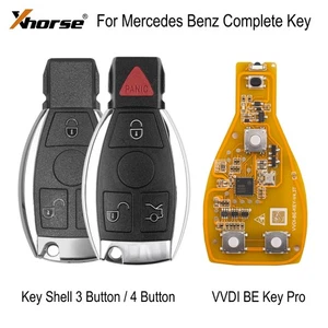 XHORSE VVDI BE Key Pro color amarillo con carcasa de llave botón 3/4 para Mercedes Benz - Imagen 1 de 23