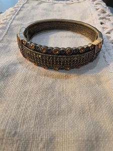 Brazalete Brazalete Acentuado Capas Lujosas Firmado Heidi Daus  - Imagen 1 de 8