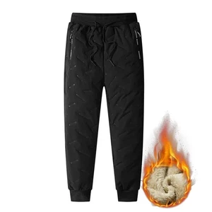 Mens Winter Warm Fleece Lined Joggers Pants Casual Outdoor Loose Thick Trousers - Picture 1 of 22