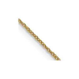 14k Yellow Gold .8mm Round Cable Chain Necklace 22" for Women 1.25gm - Picture 1 of 4