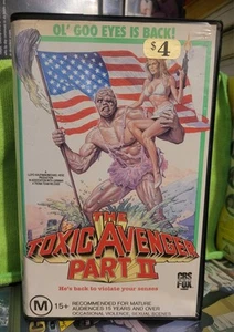 Toxic Avenger Part 2 VHS Action Comedy Ex-Rental - Picture 1 of 4