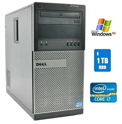 Dell OptiPlex MT Desktop Computer Core i7 4GB Ram 1TB HDD Windows XP Pro - Image 1 of 4