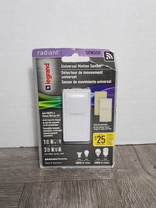 Legrand Radiant Universal Motion Sensor RRW600UTCCCV4- Includes White & Almond - Picture 1 of 2