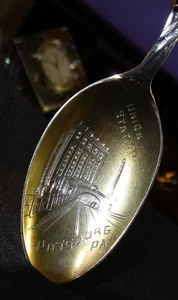 Union Station Pittsburg Pa. 5 1/2" Sterling Souvenir Löffel - Bild 1 von 4
