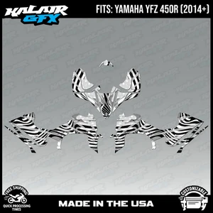 Graphics Kit for YAMAHA YFZ450 YFZ450R (2014+) Patriot Series - White - Bild 1 von 4