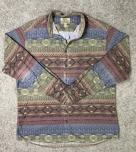 Vtg Cabelas Shirt Men's XL Deerskin Soft Chamois Southwestern Flannel 90's - Picture 1 of 11