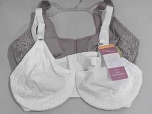 NWT 2 Piece Set Olga by Warner's 05001 Bra White & Taupe 40DD - Picture 1 of 5