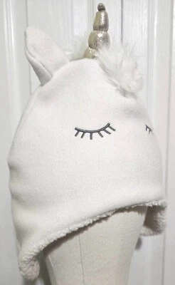 Gap Niños Unicornio Sherpa Trampero Sombrero Invierno L/XL Niñas Blanco Brillante Clima Frío Foto 1 de 4