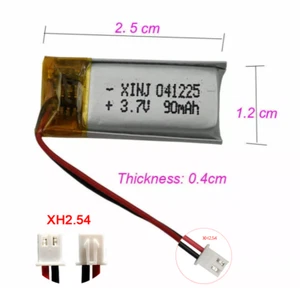 90mAh 3,7V XH2,54 Lipo Polymer Akku Video Stift Kopfhörer 401225 - Bild 1 von 11