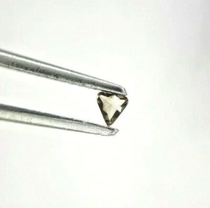 Tiny natural loose diamond rustic diamond 0.04tcw brown triangle rosecut diamond - Picture 1 of 8