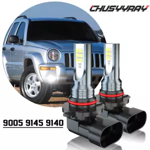 Pair 9145 9140 H10 6000K White Fog Light Bulb for DODGE Magnum 2005-2008 - Foto 1 di 9