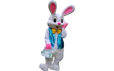 Disfraz de Conejo Fiesta de Pascua Disfraz de Conejito Mascota Talla Adulto Vestido Elegante (B-Wh... Foto 1 de 3
