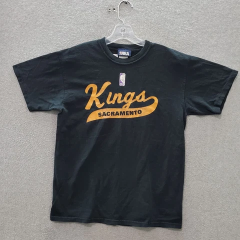 Sacramento Kings Men T-Shirt Medium Black Logo Graphic Short Sleeve NBA Tee Cover