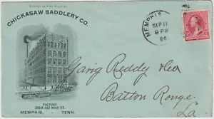 Memphis Tenn 1894 blauer Einband Illust Advt CHICKASAW SADDLERY CO (g280) - Bild 1 von 2