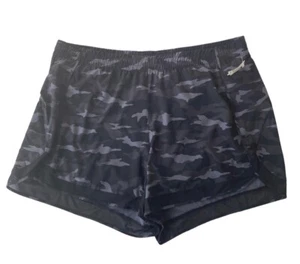 Athleta Mesh Racer Running Short Camo Athletic Woman Size 3X Black Gray New - Picture 1 of 4