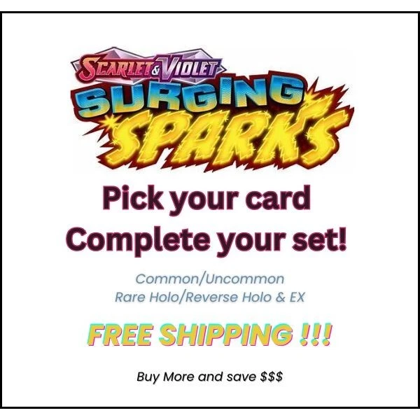 Pokemon TCG Surging Sparks Choose Your Card Reverse Holo, Ace Spec, EX (121-191) - Image 1 of 1