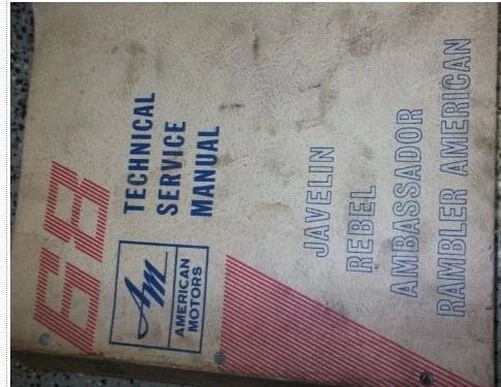 1968 AMC Rebel Ambassador Amx Javelin Rambler Americano Servicio Tienda Manual - Imagen 1 de 1