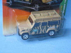 Matchbox Land Rover 110 Defender Beige Body Safari Jungle Toy Model Car 70mm BPa - Picture 1 of 2