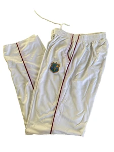Pantalón de cricket blanco logotipo West Indie 2xl para hombre 44-46 pulgadas cintura 33 en dobladillo abierto - Imagen 1 de 3