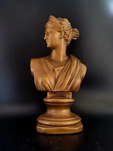Busto griego Artemisa vintage, busto griego antiguo diana dioses griegos, mitología - Imagen 1 de 12
