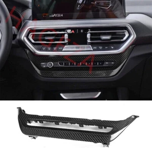 Real Carbon Fiber Replace Air Condition Knob CD Trim For BMW X3 X4 X3M X4M 2022+ - Picture 1 of 12