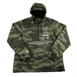 Giacca DJ Marshmello uomo taglia L mimetica giacca anorak cappuccio 1/4 zip impermeabile musica - Foto 1 di 14