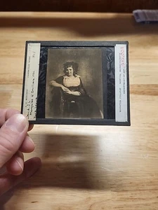 Vtg Magic Lantern Slide-Marquise D' Orvilliers-Painting By J. L. David - Picture 1 of 4
