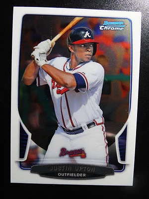 2013 Bowman Chrome #96 Justin Upton Atlanta Braves Baseball Card - Image 1 of 2