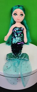 TY Sea Sequins 10" Plush Mermaid - AZURE - Picture 1 of 4