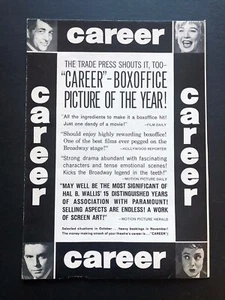 Career Original Movie Pressbook/Poster (1959) - 8 Pages - 8.5" x 12" EX+ - Picture 1 of 6