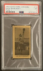 1927 E210 York Caramel #19, Dave Bancroft, Type 1, HOF, PSA 1 - Picture 1 of 2