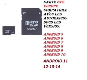 Micro SD Carte (8G) GPS EUROPE pour Autoradios ANDROID 5-6-7-8-9-10-11-12-13-14 - Bild 1 von 11