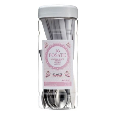 Posate 24 Pezzi da Tavola Colorate EME Set Servizio in Acciaio Inox 6 Persone - Immagine 1 di 3