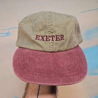 Gorra universitaria ajustable de dos tonos rojo oliva 100 % algodón Adams Exeter de colección Foto 1 de 4