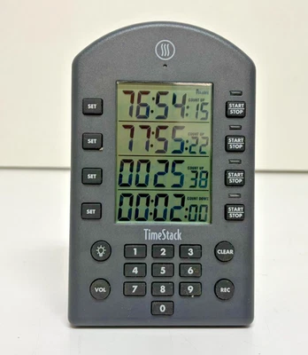 ThermoWorks TimeStack Rugged Digital Quad Kitchen Timer Magnetic Back Gray - Image 1 of 4