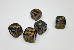 5 Piezas Juego Calaveras Dados Muerte Negro Sonriente Calavera Dados de la Muerte 3D - Imagen 1 de 7
