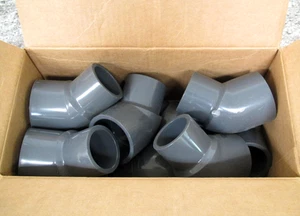 10 x New Spears 827-020 2" Spigot x Socket SCH 80 PVC 45 Deg Street Pipe Elbows - Picture 1 of 5