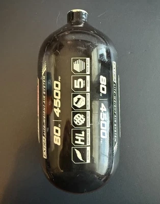 HK Army Aerolite "Extra Lite" Bottle - 80/4500 (Bottle Only) - Black/White - Image 1 of 4